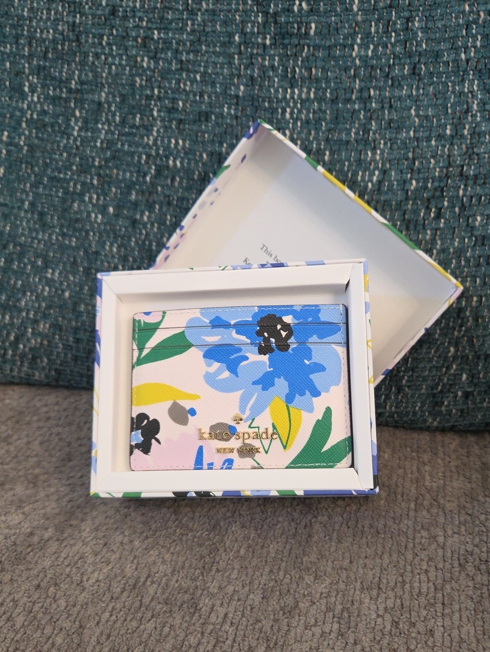 kate spade Blue Floral Card Case